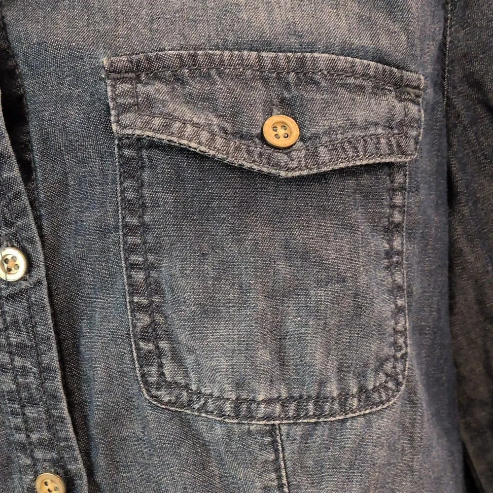 Chico's Denim Button Down Top - Picture 2 of 11